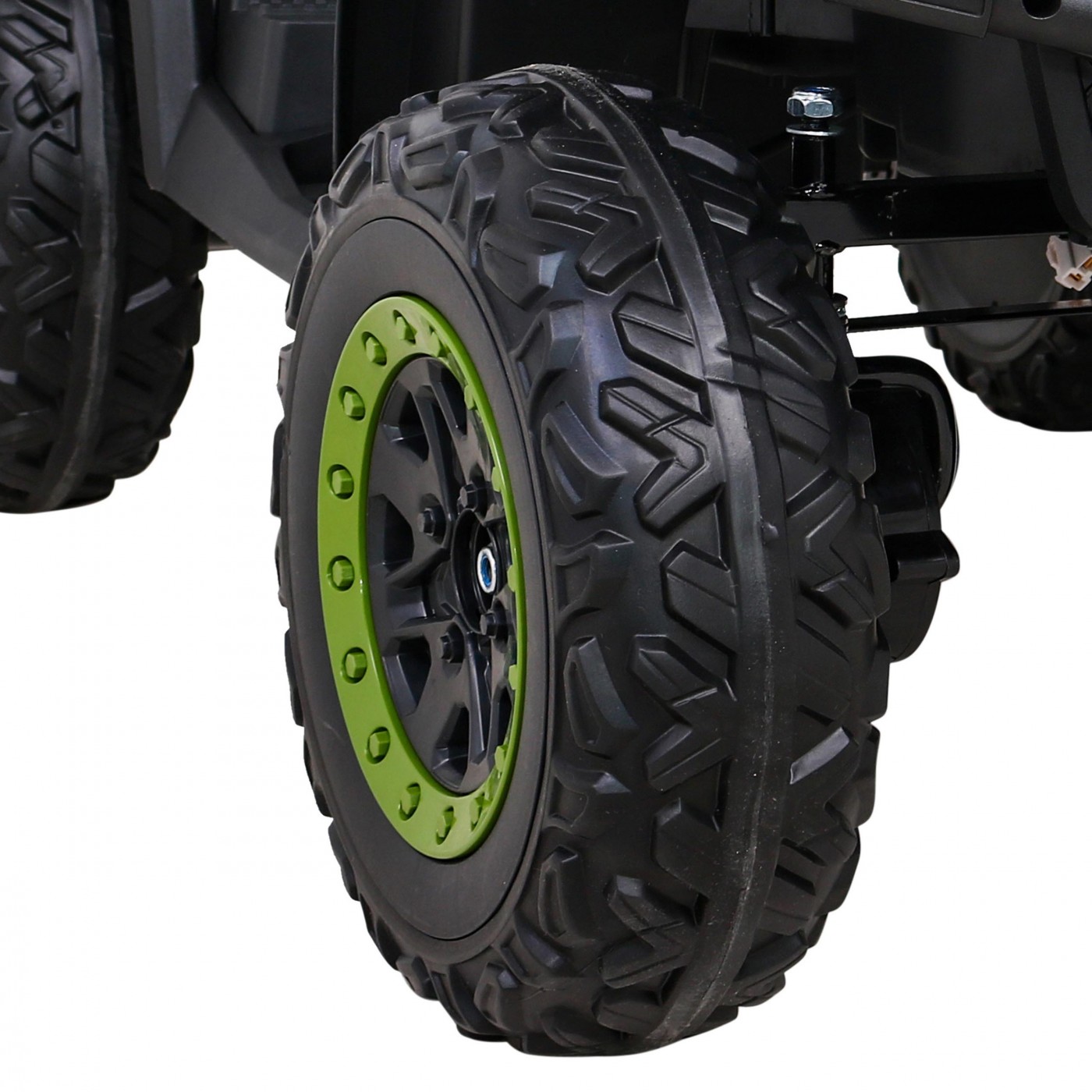 Quad XT-Speed pre deti Zelený + Pohon 4x4 + EVA + Pomalý štart + Rádio MP3 + LED