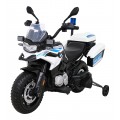 Policajná motorka BMW F850 GS na batériu pre deti + Pomocné kolieska + Sirena + Svetlá + 2 kufre + Pomalý štart