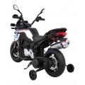 Motorka BMW F850 GS na batériu pre deti Biely + Pomocné kolieska + Audio LED + Pomalý štart + EVA