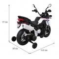 Motorka BMW F850 GS na batériu pre deti Biely + Pomocné kolieska + Audio LED + Pomalý štart + EVA