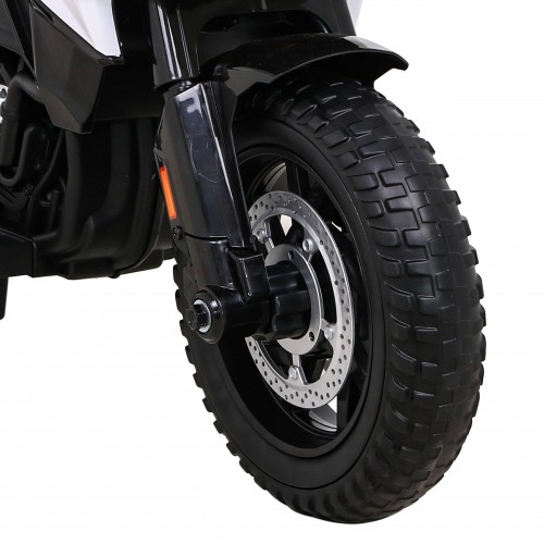 Motorka BMW F850 GS na batériu pre deti Biely + Pomocné kolieska + Audio LED + Pomalý štart + EVA