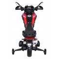 Motorka BMW F850 GS na batériu pre deti Červený + Pomocné kolieska + Audio LED + Pomalý štart + EVA
