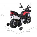 Motorka BMW F850 GS na batériu pre deti Červený + Pomocné kolieska + Audio LED + Pomalý štart + EVA