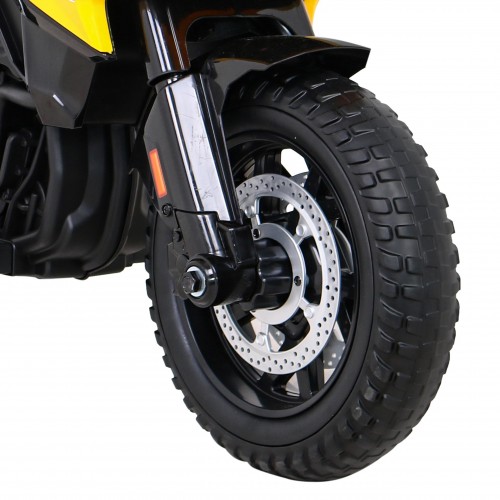 Motor BMW F850 GS na batériu pre deti Žltý + Pomocné kolieska + Audio LED + Pomalý štart + EVA