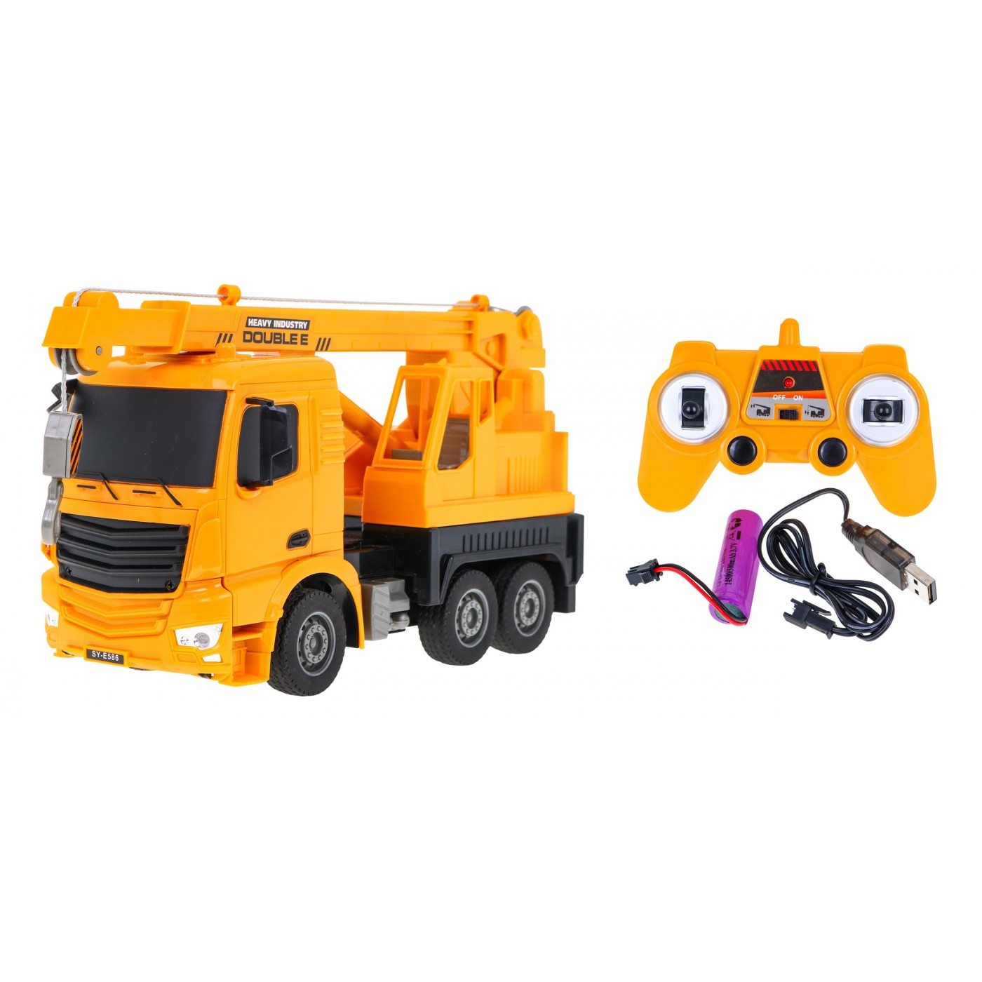 Diaľkovo ovládaný žeriav HDS pre deti 6+ Interaktívny model Double E 1:26