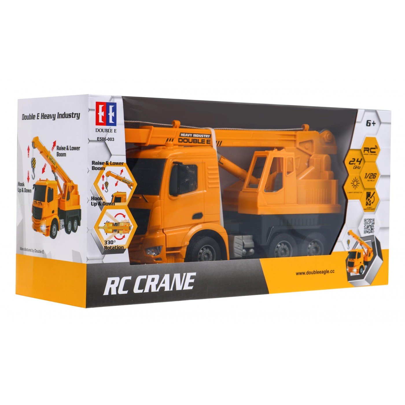 Diaľkovo ovládaný žeriav HDS pre deti 6+ Interaktívny model Double E 1:26