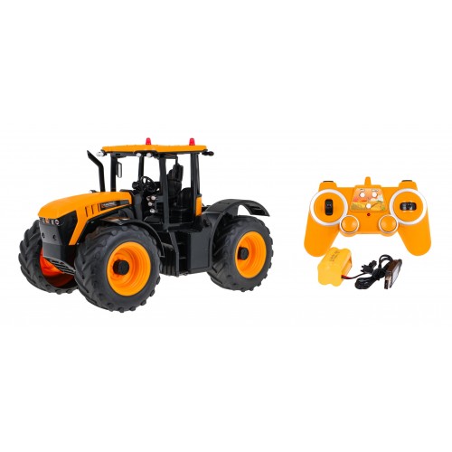 Diaľkovo ovládaný traktor JCB Fastrac 4220 pre deti 6+ Interaktívny model Double E 1:16