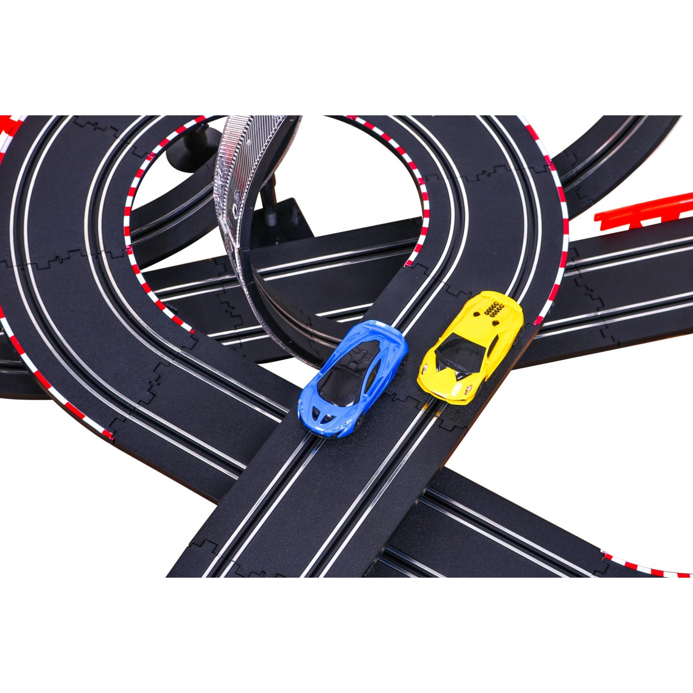 6-metrová pretekárska dráha pre deti 3-8 rokov + Svietiace slučky 360 + 2 autíčka + Počítadlo okruhov