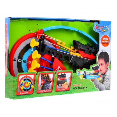 Malá Kuša pre deti 6+ Športová sada 7 ks. + Terč + 4 šípy + Púzdro + Laserové mieridlo