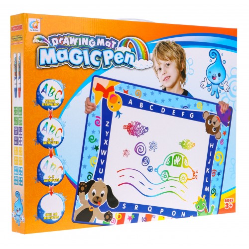 Vodná podložka s príslušenstvom pre deti 3+ Kreatívna zábava + 2 fixky + 16 šablón