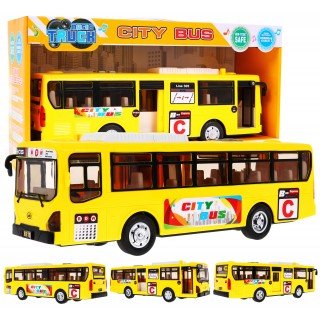 Interaktívny Školský autobus pre deti 3+ žltý + Otváracie dvere + Zvuky Svetlá