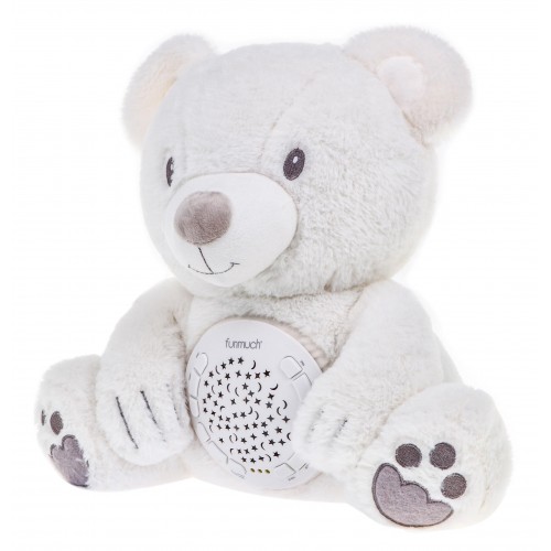 Medveď upokojujúci 3v1 Projektor Hudobná skrinka Plyšová hračka pre bábätká Senzorická hračka