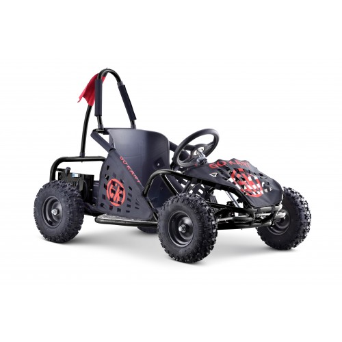 Motokára Fast Dragon na batériu Čierna 30km/h + Motor 1000W + Nafukovacie kolesá + Regulácia sedadla + Pásy