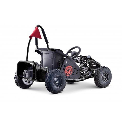 Motokára Fast Dragon na batériu Čierna 30km/h + Motor 1000W + Nafukovacie kolesá + Regulácia sedadla + Pásy