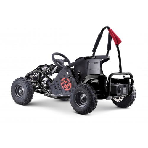 Motokára Fast Dragon na batériu Čierna 30km/h + Motor 1000W + Nafukovacie kolesá + Regulácia sedadla + Pásy