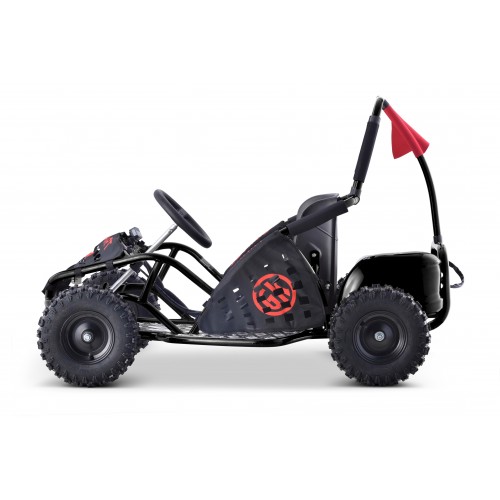 Motokára Fast Dragon na batériu Čierna 30km/h + Motor 1000W + Nafukovacie kolesá + Regulácia sedadla + Pásy