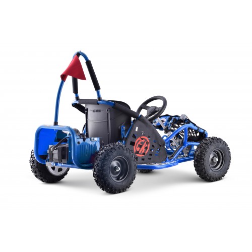 Motokára Fast Dragon na batériu Modrá 30km/h + Motor 1000W + Nafukovacie kolesá + Regulácia sedadla + Pásy