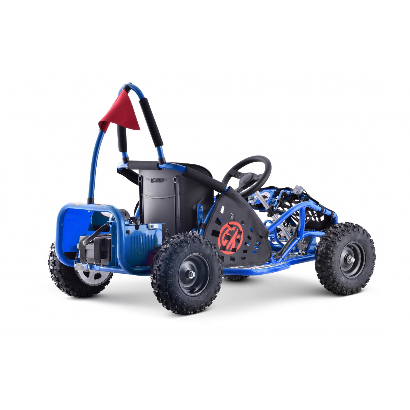 Motokára Fast Dragon na batériu Modrá 30km/h + Motor 1000W + Nafukovacie kolesá + Regulácia sedadla + Pásy