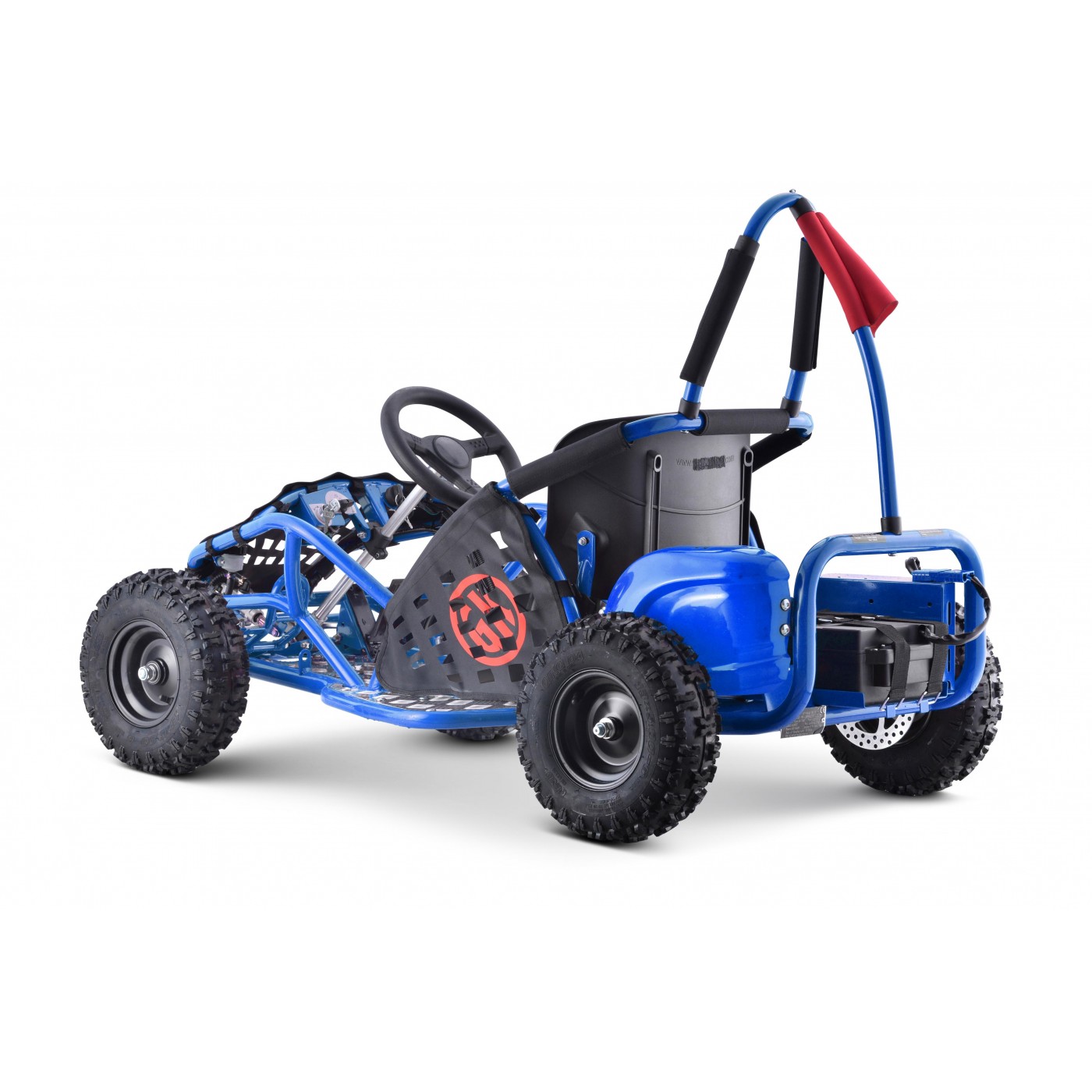 Motokára Fast Dragon na batériu Modrá 30km/h + Motor 1000W + Nafukovacie kolesá + Regulácia sedadla + Pásy