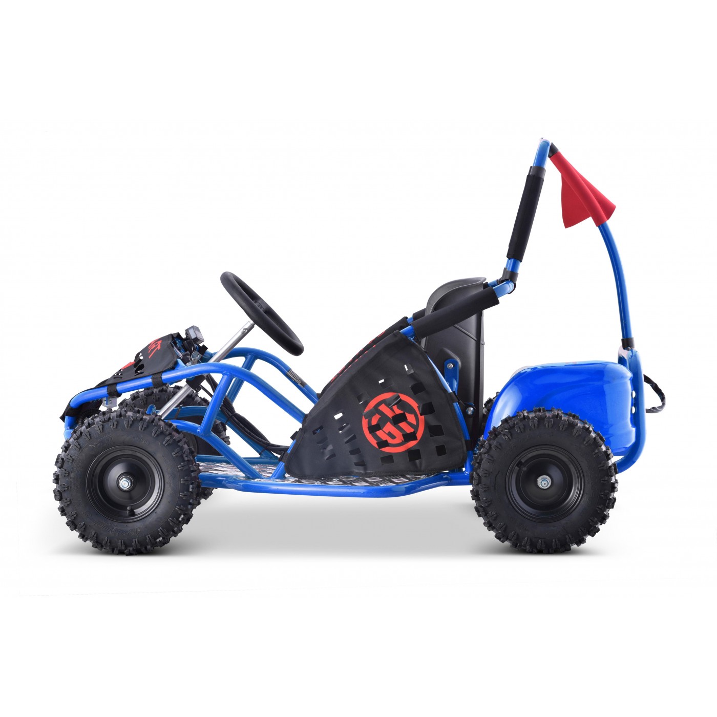 Motokára Fast Dragon na batériu Modrá 30km/h + Motor 1000W + Nafukovacie kolesá + Regulácia sedadla + Pásy