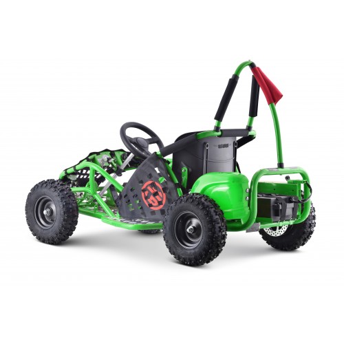 Motokára Fast Dragon na batériu Zelená 30km/h + Motor 1000W + Nafukovacie kolesá + Regulácia sedadla + Pásy