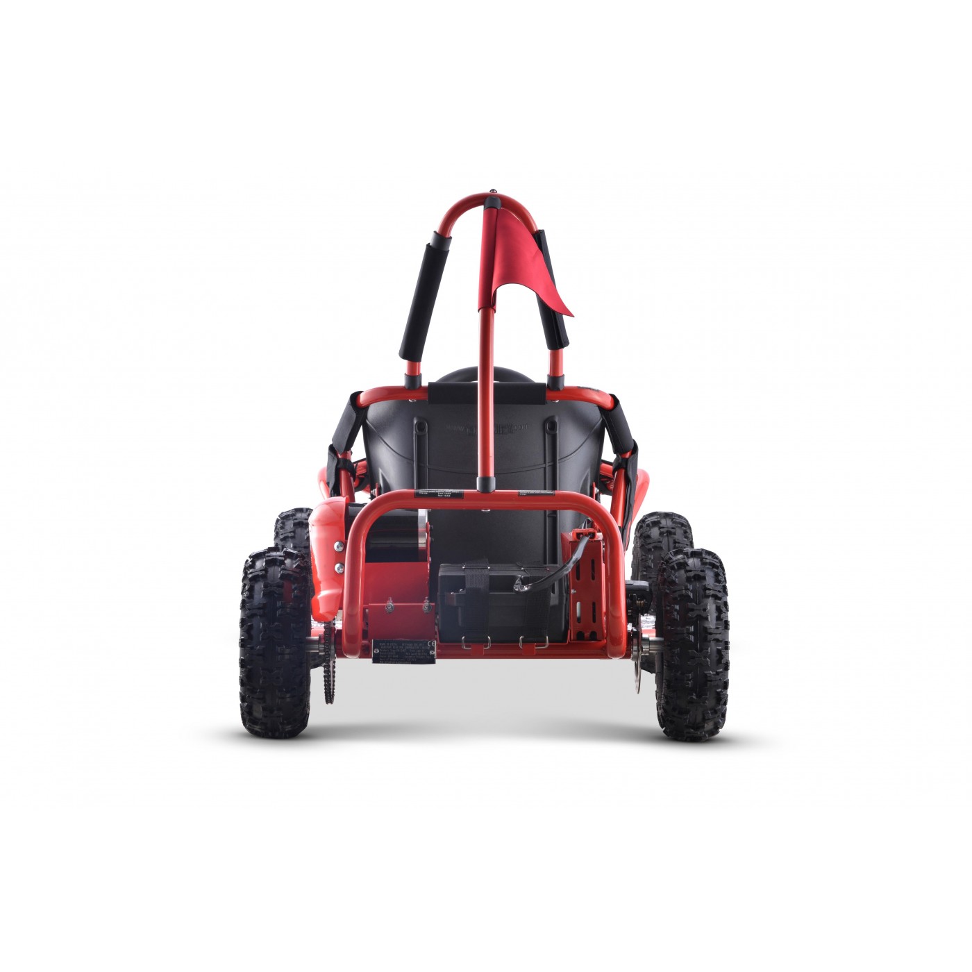 Motokára Fast Dragon na batériu Červená 30km/h + Motor 1000W + Nafukovacie kolesá + Regulácia sedadla + Pásy