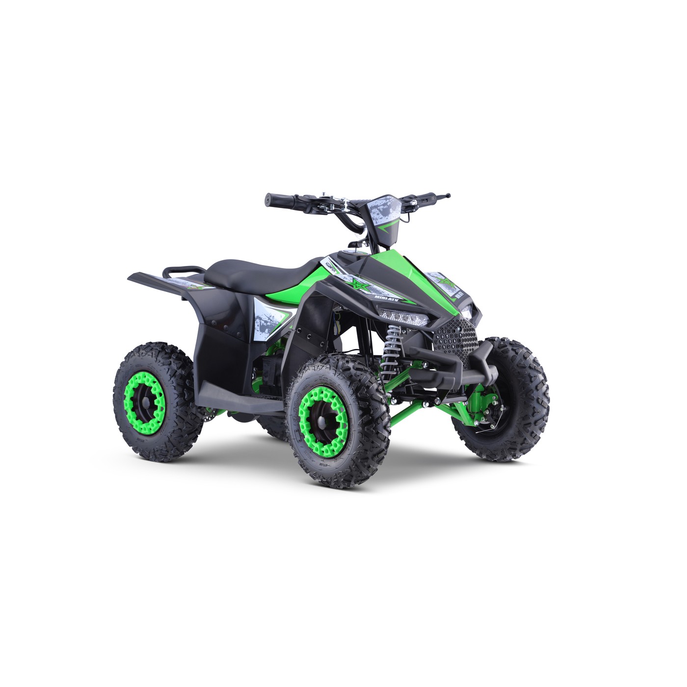 Quad E-STAR na batériu Zelený 35km/h + Bezkefkový motor 1000W + Nafukovacie kolesá + Regulácia sedadla
