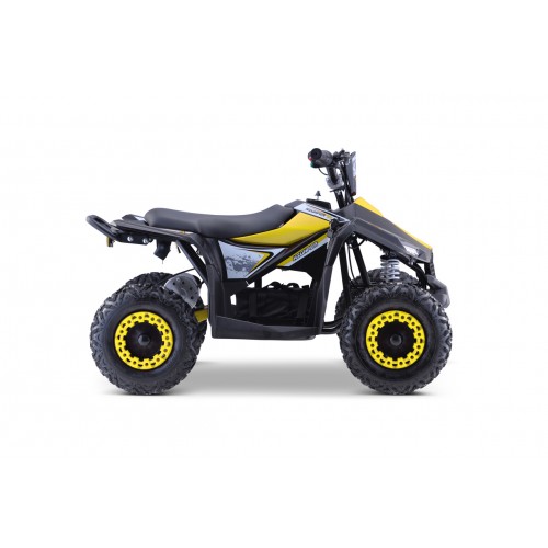 Quad Highper na batériu Žltý 35km/h + Bezkefkový motor 1000W + Nafukovacie kolesá + Regulácia sedadla