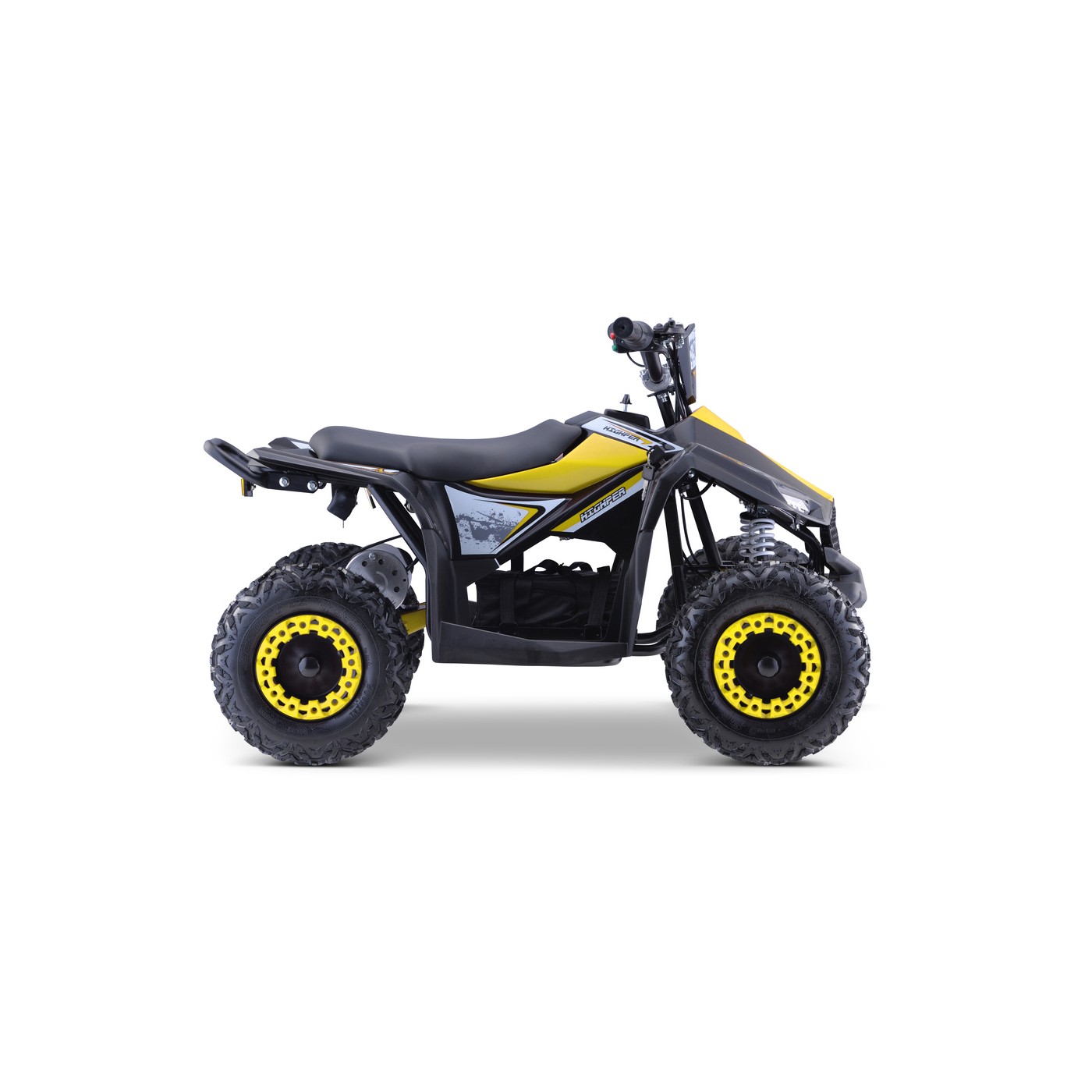 Quad E-STAR na batériu Žltý 35km/h + Bezkefkový motor 1000W + Nafukovacie kolesá + Regulácia sedadla