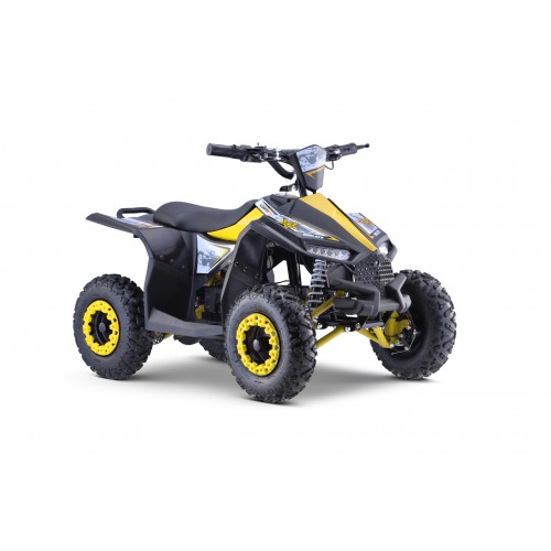 Quad Highper na batériu Žltý 35km/h + Bezkefkový motor 1000W + Nafukovacie kolesá + Regulácia sedadla