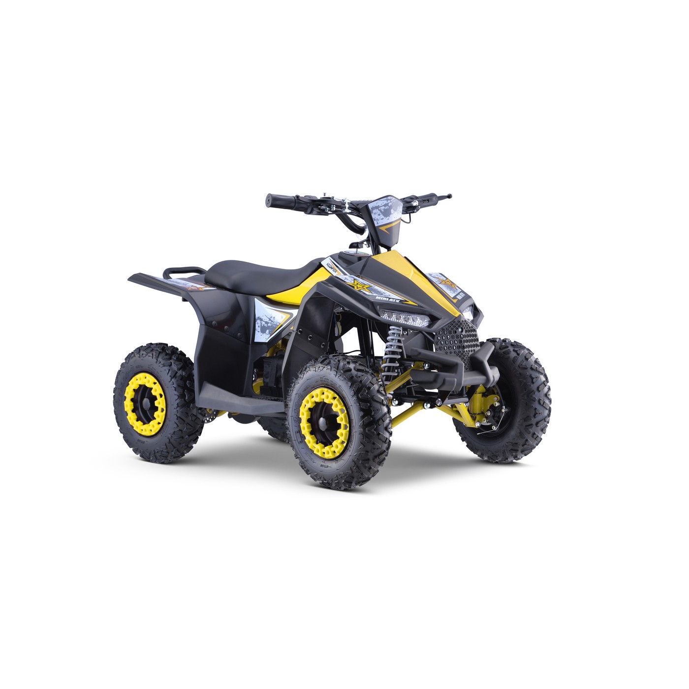 Quad E-STAR na batériu Žltý 35km/h + Bezkefkový motor 1000W + Nafukovacie kolesá + Regulácia sedadla