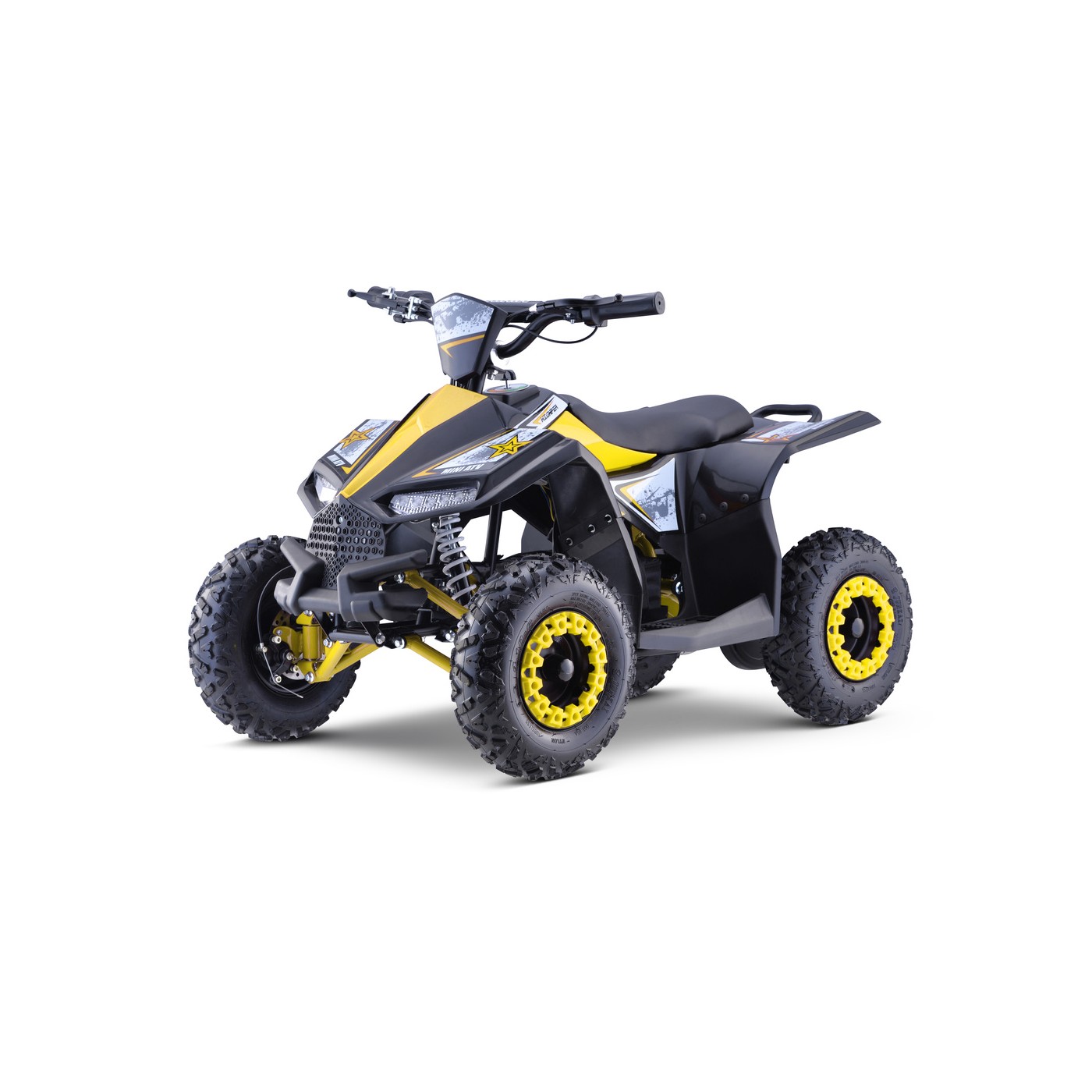Quad E-STAR na batériu Žltý 35km/h + Bezkefkový motor 1000W + Nafukovacie kolesá + Regulácia sedadla