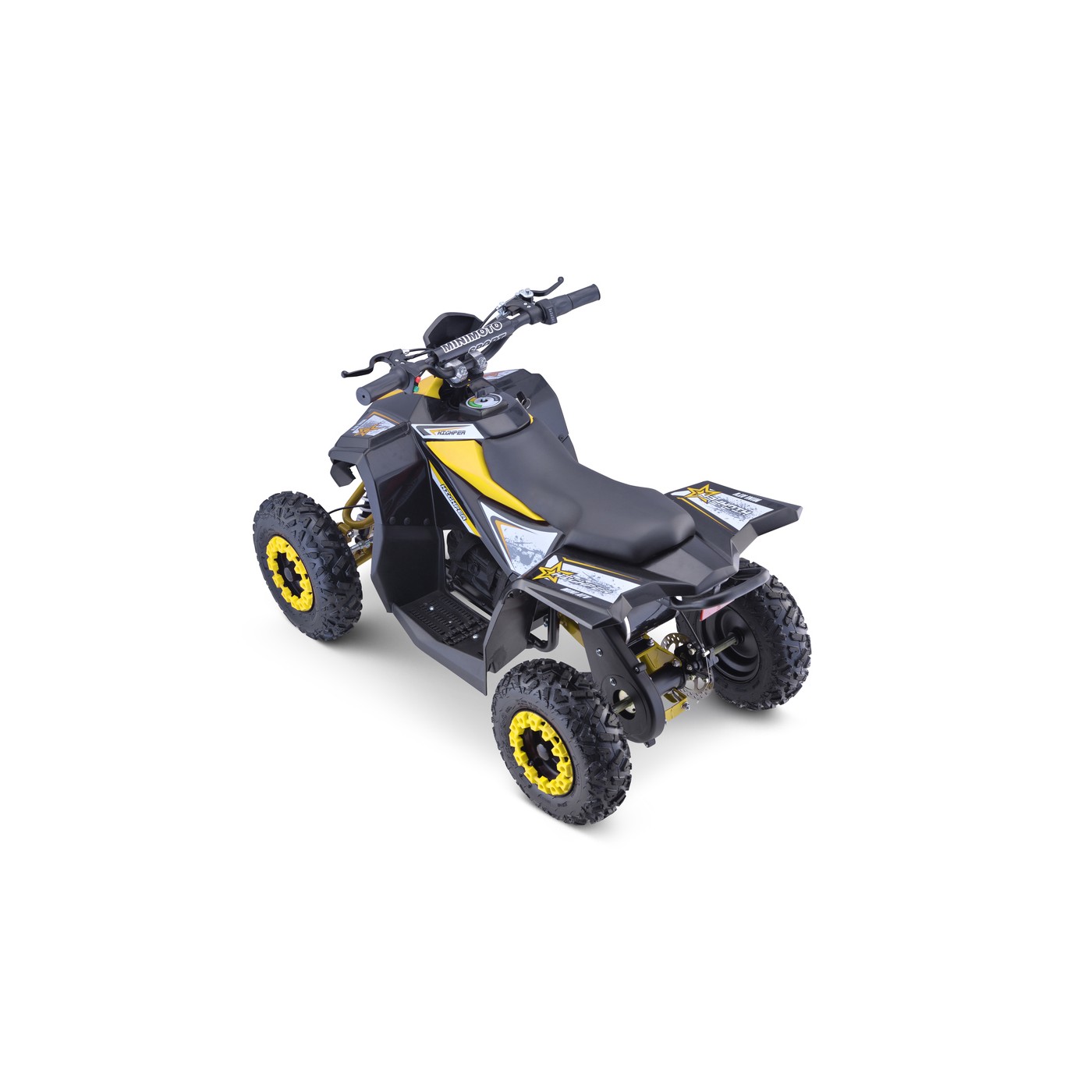 Quad E-STAR na batériu Žltý 35km/h + Bezkefkový motor 1000W + Nafukovacie kolesá + Regulácia sedadla