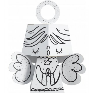 "Anjelik" farebná 3D figúrka + vianočná ozdoba