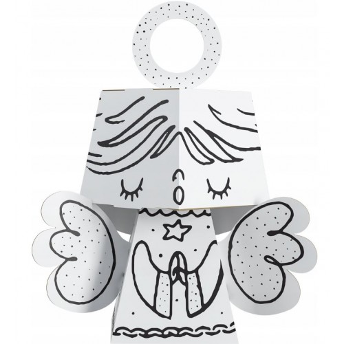 "Anjelik" farebná 3D figúrka + vianočná ozdoba