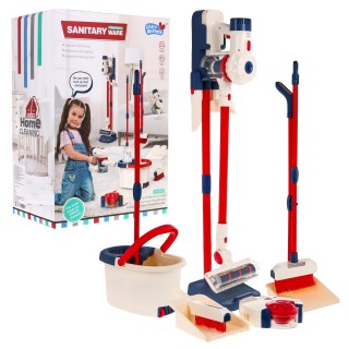 Sada na upratovanie 6v1 pre deti 3+ Interaktívne AGD vysávač robot mop metla lopatky