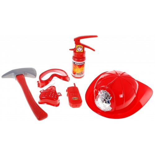 Hasičská sada pre deti 3+ Komplet 7 ks. + Hasičské auto + Prilba + Hasičský prístroj + Maska