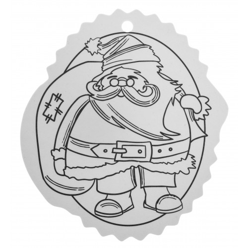 Sada 12 vianočných ozdôb Kartónové vymaľovánky pre deti