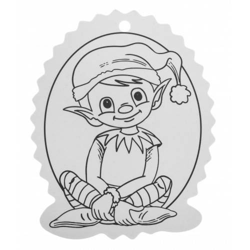 Sada 12 vianočných ozdôb Kartónové vymaľovánky pre deti