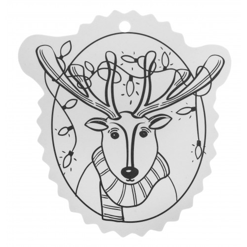 Sada 12 vianočných ozdôb Kartónové vymaľovánky pre deti