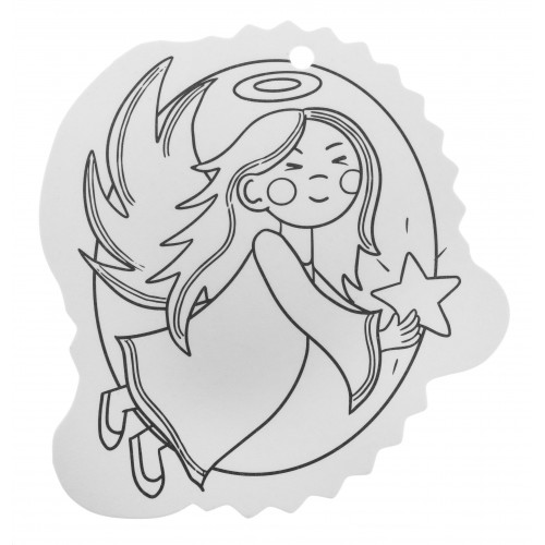 Sada 12 vianočných ozdôb Kartónové vymaľovánky pre deti