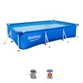Bazén s konštrukciou Deluxe Steel Pro 3v1 BESTWAY 300x201x66cm + Pumpa + Filter