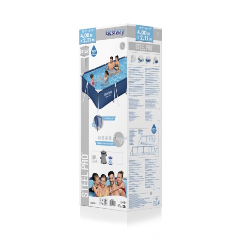 Bazén rámový Family Steel Pro 400x211x81 BESTWAY 3w1 + Čerpadlo + Filter