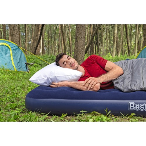 Nafukovací Matrac turistický Flokovaný BESTWAY 188x99x22cm + Opravná sada