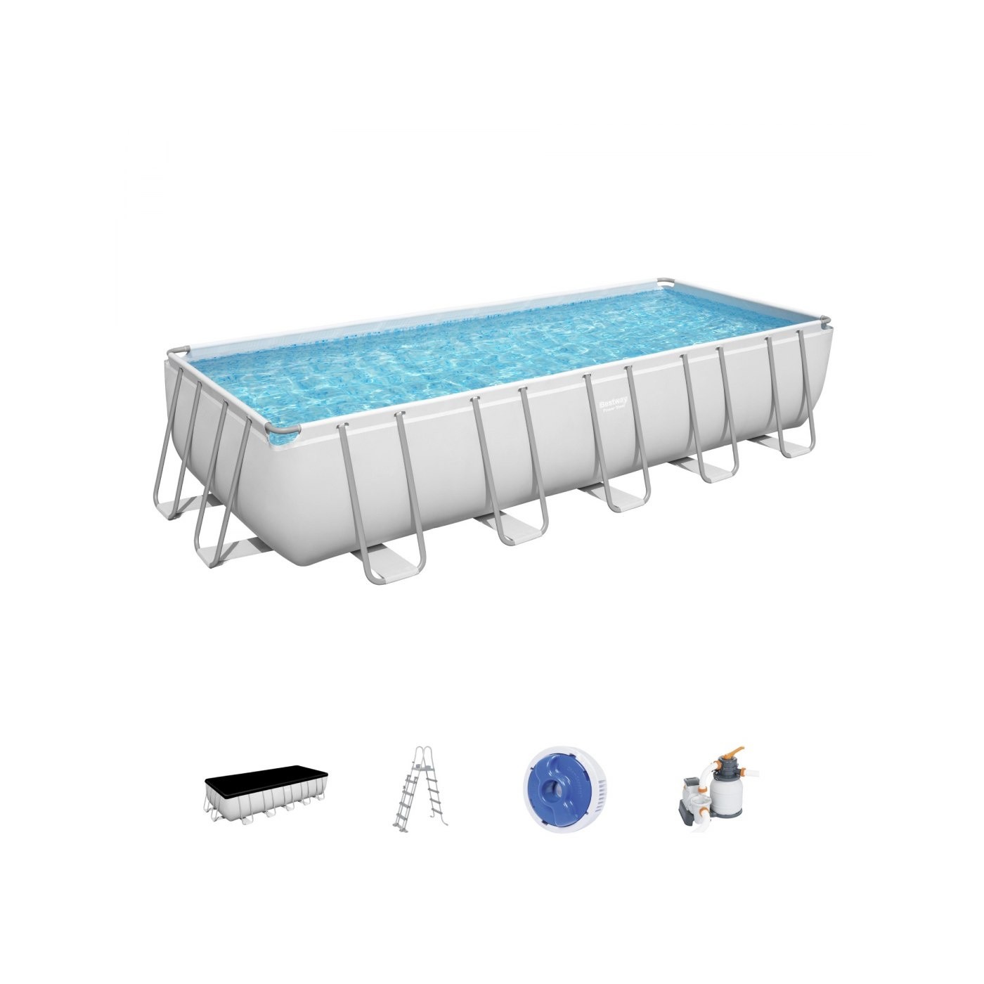 Bazén s konštrukciou Power Steel 6v1 BESTWAY 640x274x132cm 21x9FT + Piesková pumpa