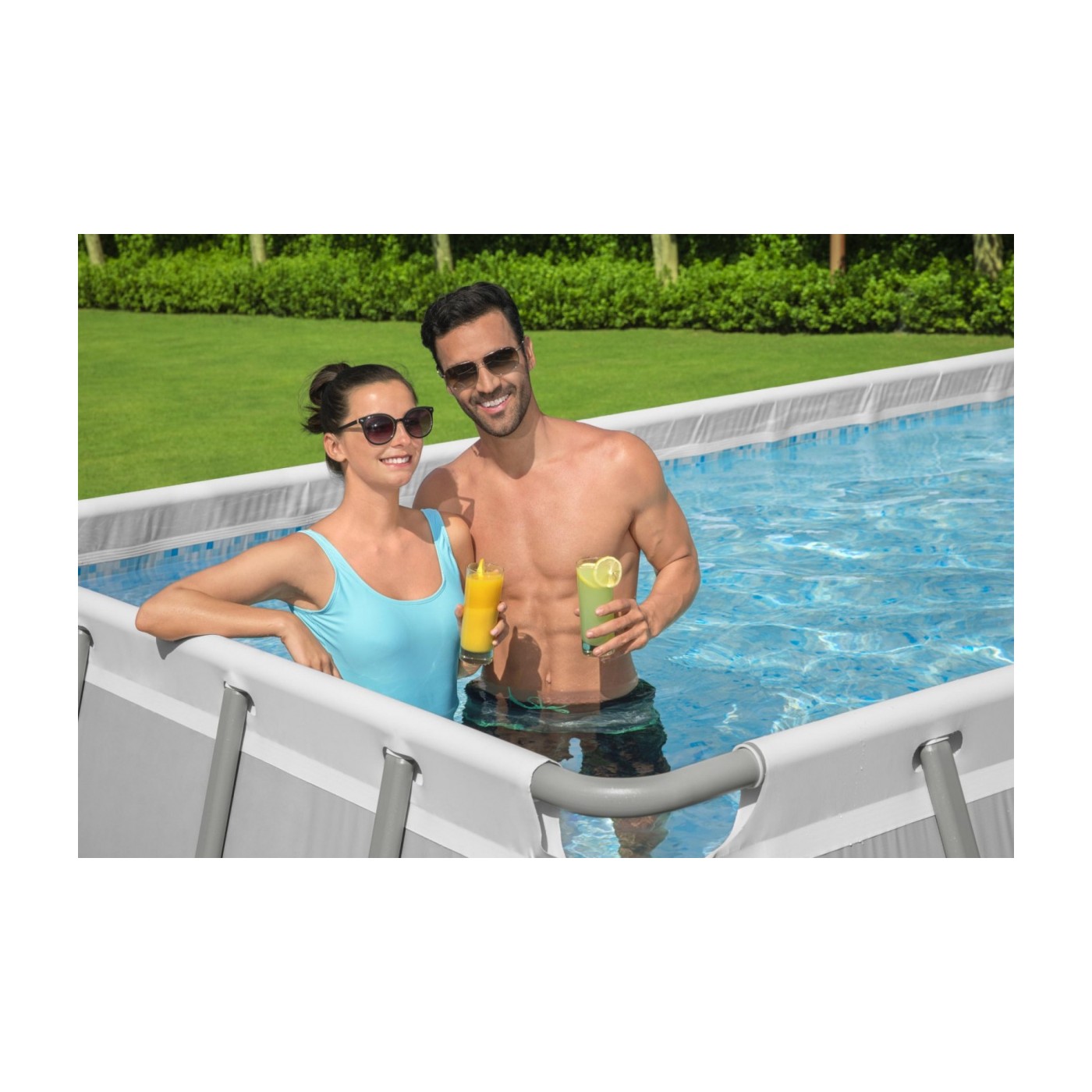 Bazén s konštrukciou Power Steel 6v1 BESTWAY 640x274x132cm 21x9FT + Piesková pumpa