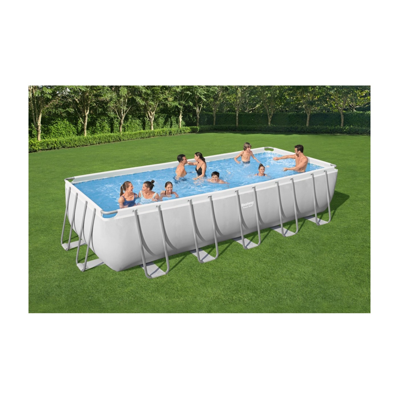 Bazén s konštrukciou Power Steel 6v1 BESTWAY 640x274x132cm 21x9FT + Piesková pumpa