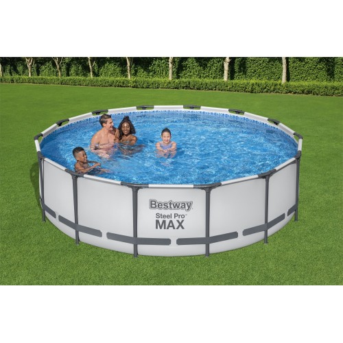 Bazén rámový Steel Pro MAX 427x107 Sivý 14FT BESTWAY 5w1 + Príslušenstvo