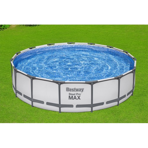 Bazén rámový Steel Pro MAX 457x107 15FT BESTWAY 5w1 + Čerpadlo + Rebrík + Kryt