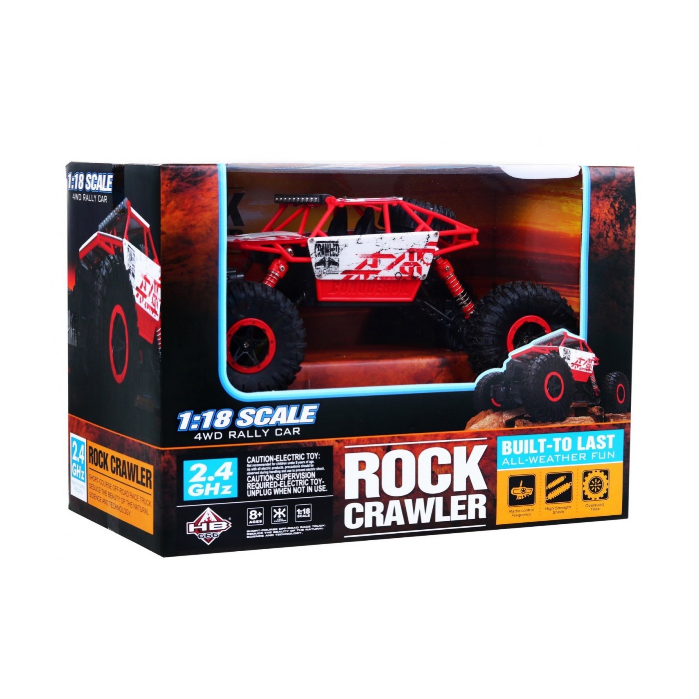 Autíčko HB-P1801 Crawler R C 2,4 Ghz Červené